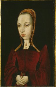Retrato de Margarida da Áustria, c.1495 (pintura em painel de madeira)